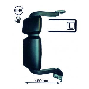 UNITRUCK retrovisor doble espejo MANUAL brazo L 71001 71002 -